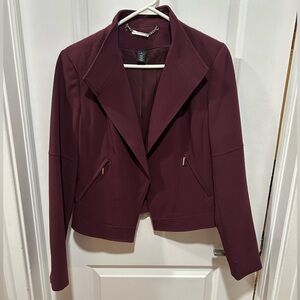 WHBM Short Burgundy Blazer